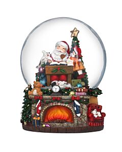 Gisela Graham Nostalgic Santa on Chimney - Snow Dome